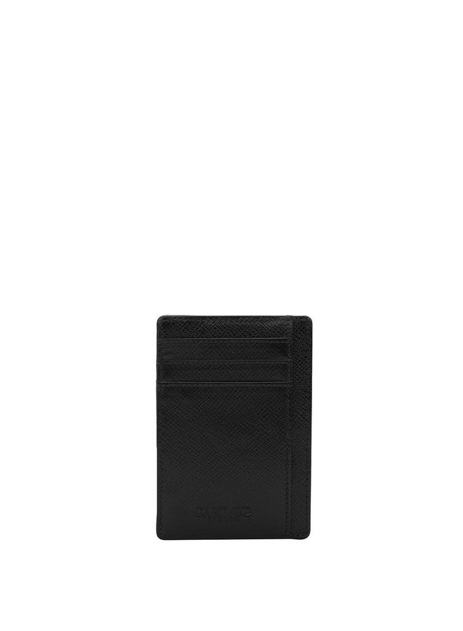 Da Milano Leather Card Holder for Men & for Women - Black - Image 3